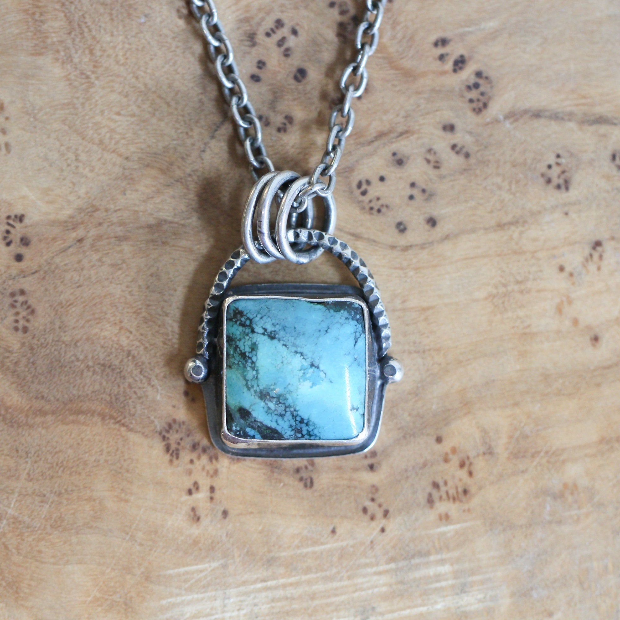 Custom Turquoise Pendant - Sterling Silver - Choose Your Stone