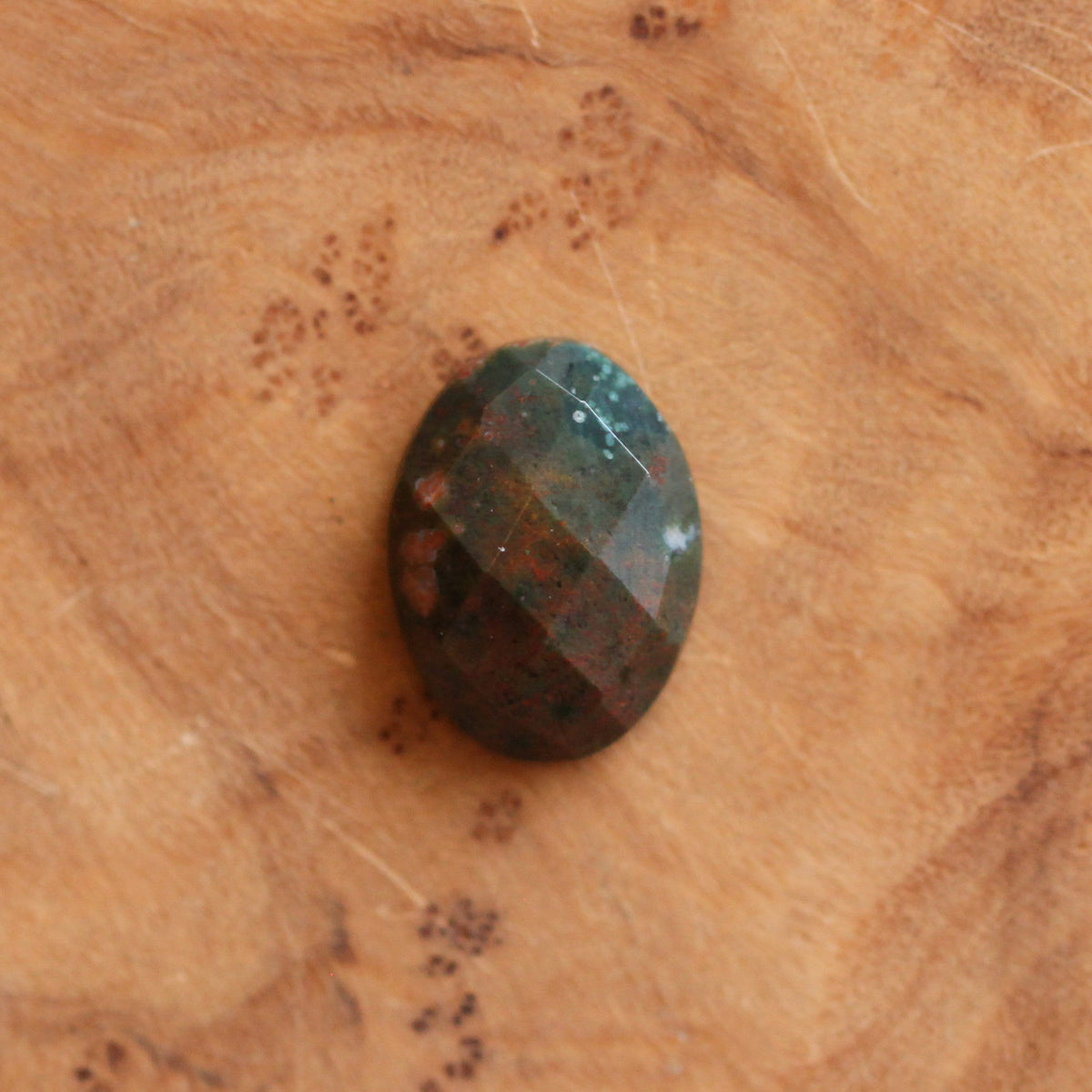 Rose Cut Ocean Jasper Pendant | Sterling Silver