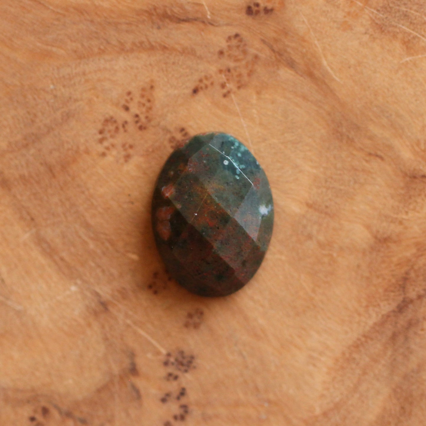 Custom Ocean Jasper Pendant - Rose Cut Stone, Sterling Silver
