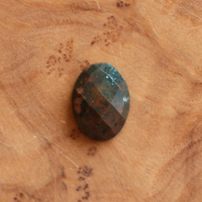 Custom Ocean Jasper Pendant - Rose Cut Stone, Sterling Silver