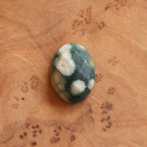 Custom Ocean Jasper Pendant - Rose Cut Stone, Sterling Silver