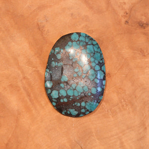 Big Turquoise Pendant - Silversmith Pendant - .925 Sterling Silver - OOAK Dragonskin Turquoise Necklace
