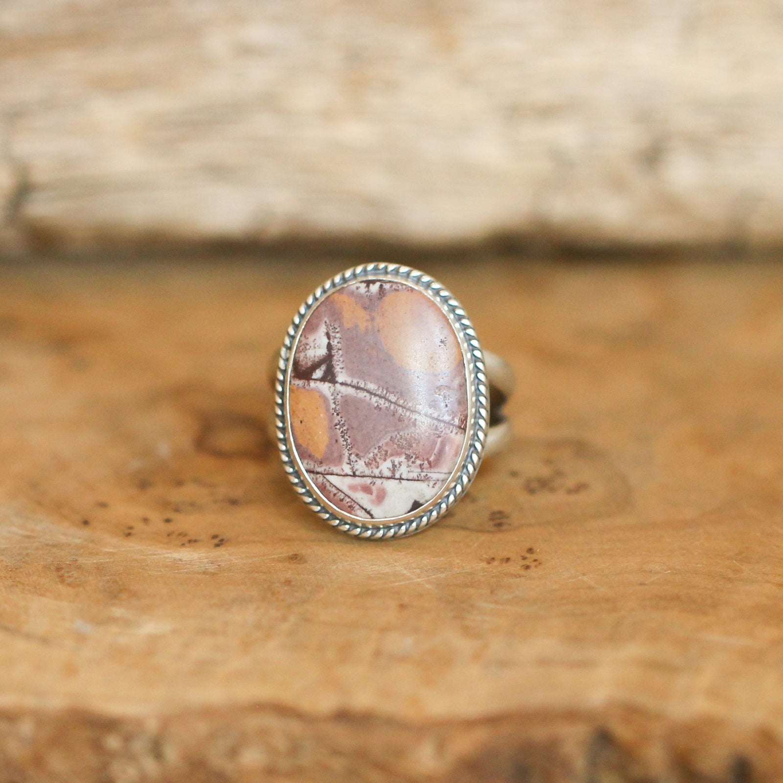 Sonora Jasper Boho Ring - Sonora Jasper Ring - .925 Sterling Silver Ring - Silversmith Ring