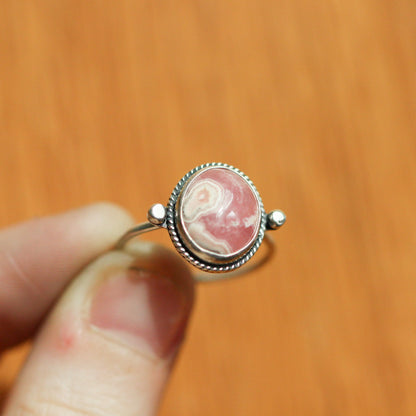 Custom Rhodochrosite Ring - Sterling Silver - Choose Your Stone