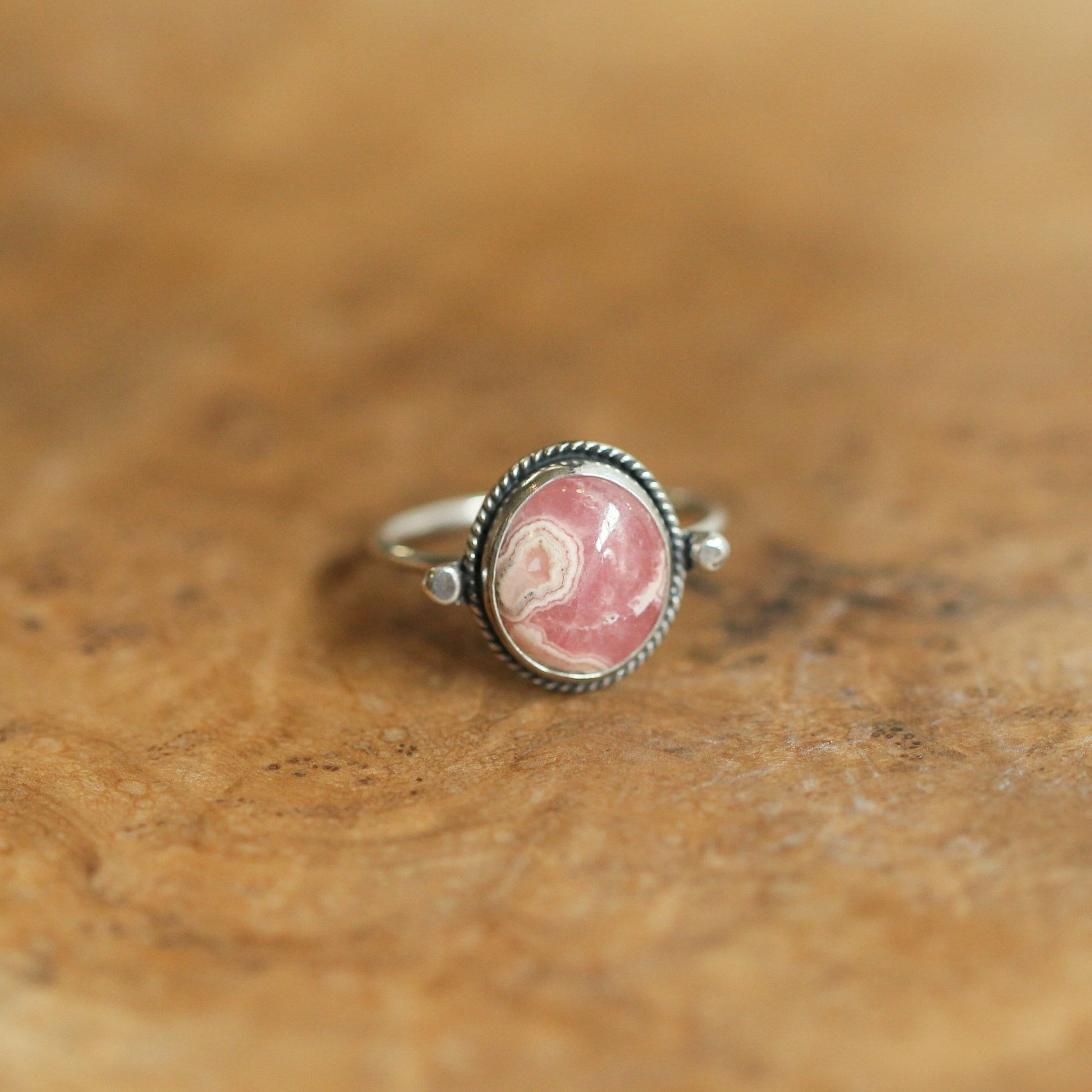 Custom Rhodochrosite Ring - Sterling Silver - Choose Your Stone