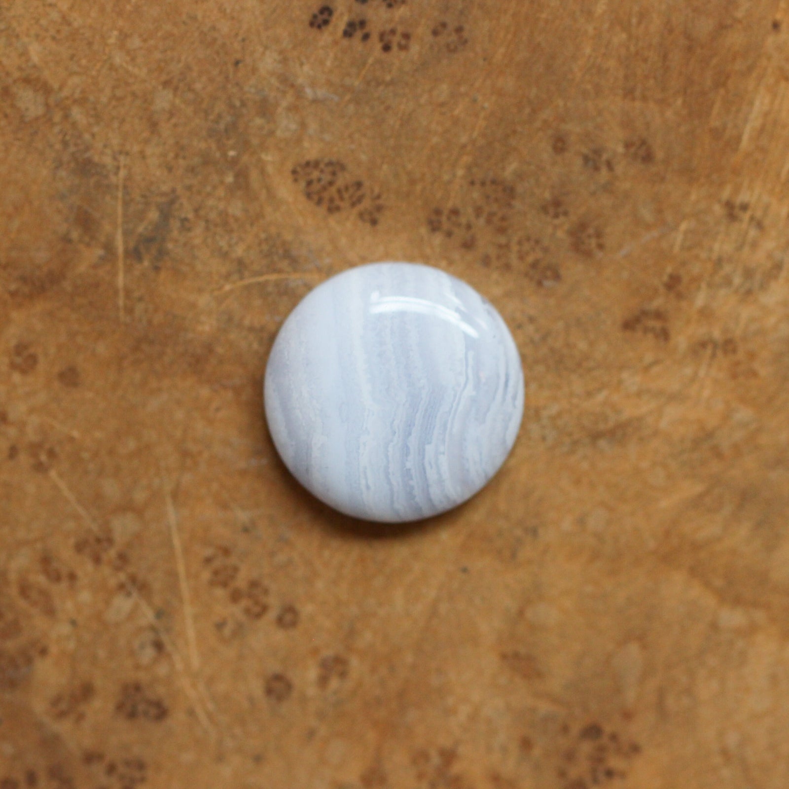 Blue Lace Agate Pendant- Silversmith - 15mm Blue Agate Stone - Choose Your Stone - Sterling Silver