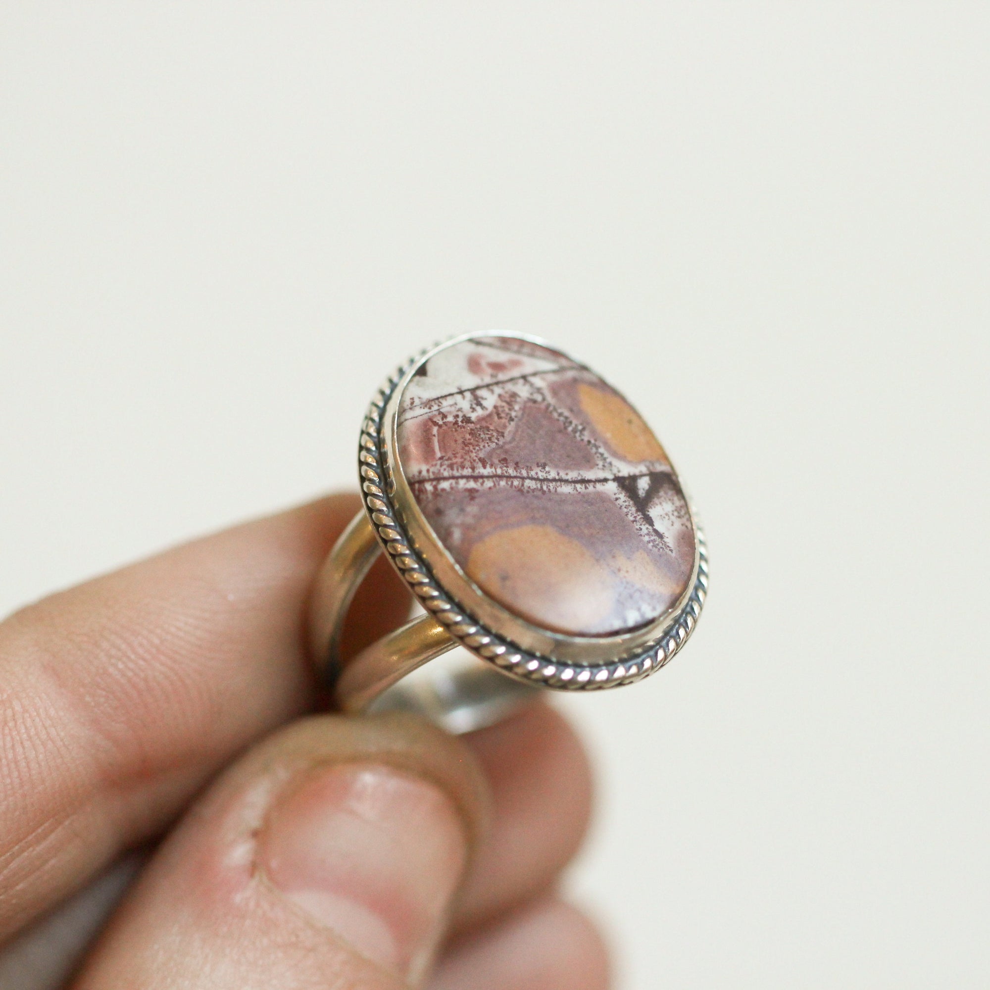 Sonora Jasper Boho Ring - Sonora Jasper Ring - .925 Sterling Silver Ring - Silversmith Ring