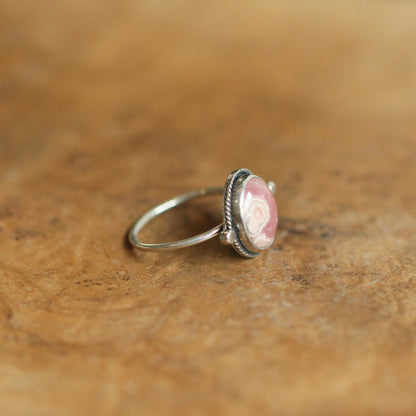 Custom Rhodochrosite Ring - Sterling Silver - Choose Your Stone