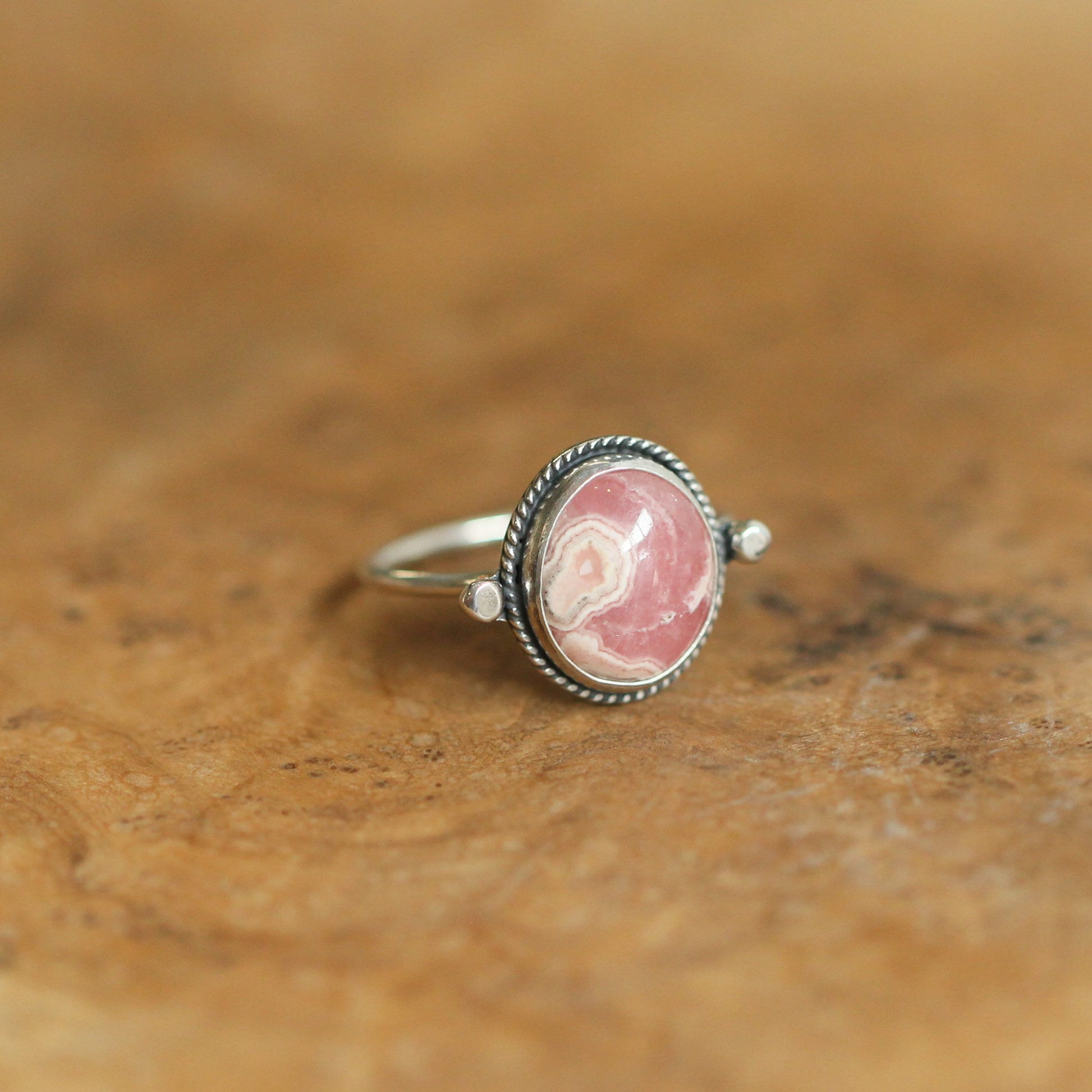 Custom Rhodochrosite Ring - Sterling Silver - Choose Your Stone