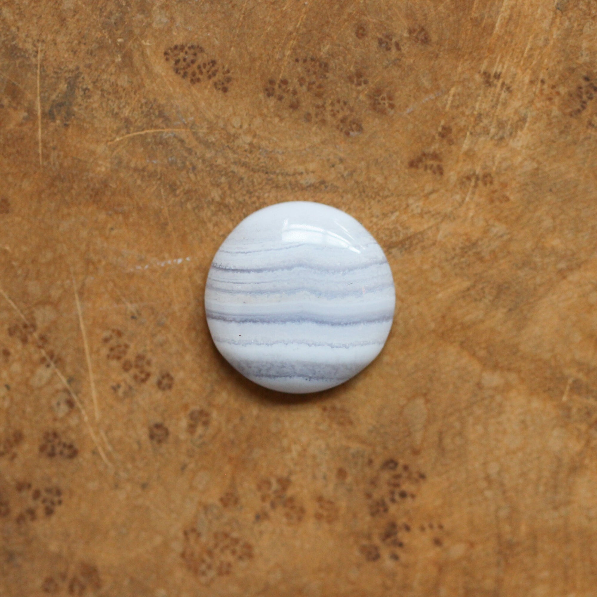 Blue Lace Agate Pendant- Silversmith - 15mm Blue Agate Stone - Choose Your Stone - Sterling Silver