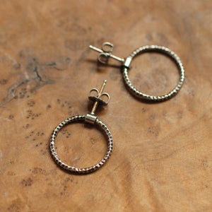 Tiny Door Knocker Posts - Sterling Silver Posts - Silversmith Earrings