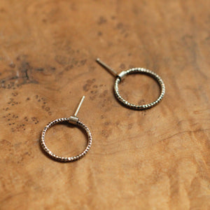 Tiny Door Knocker Posts - Sterling Silver Posts - Silversmith Earrings