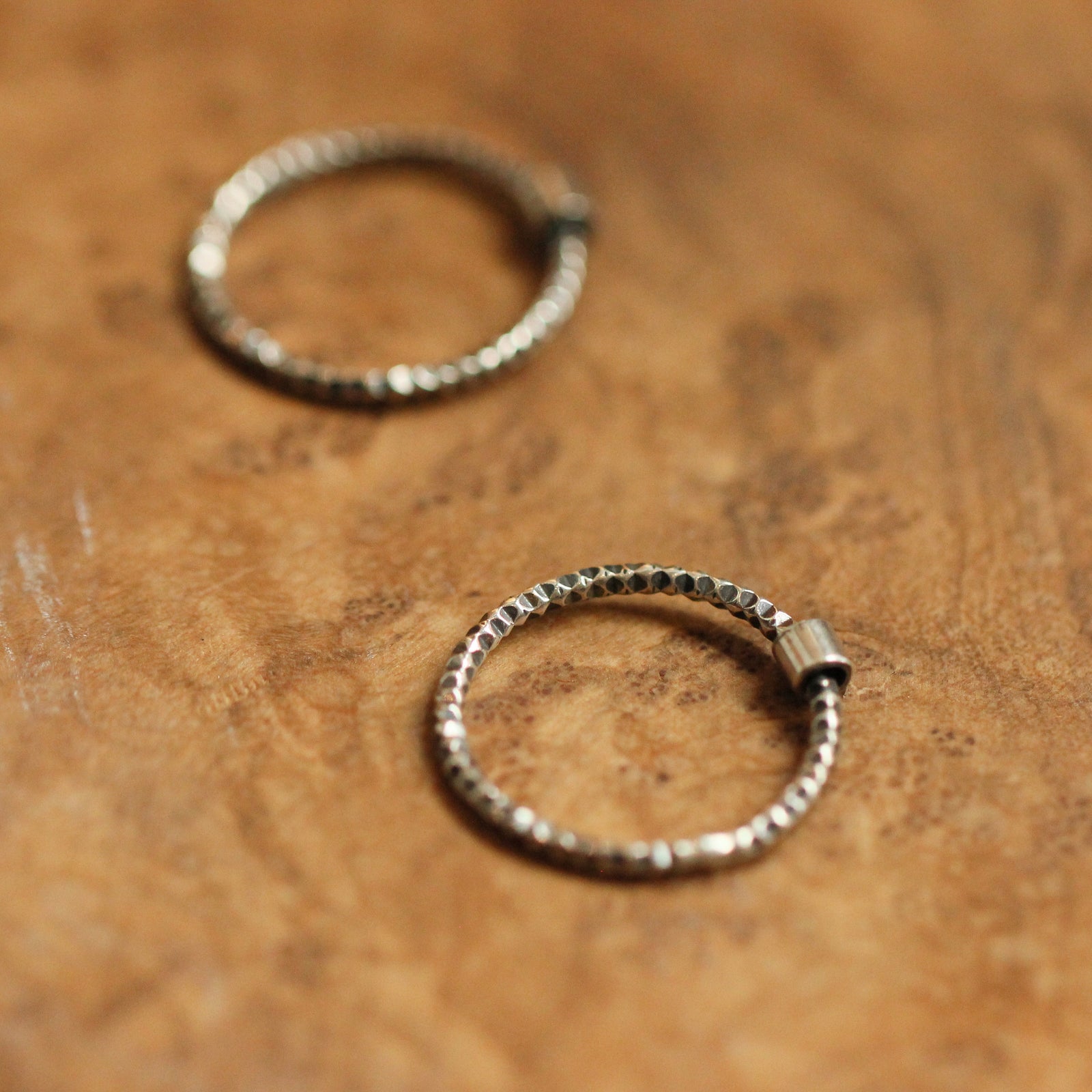 Tiny Door Knocker Posts - Sterling Silver Posts - Silversmith Earrings