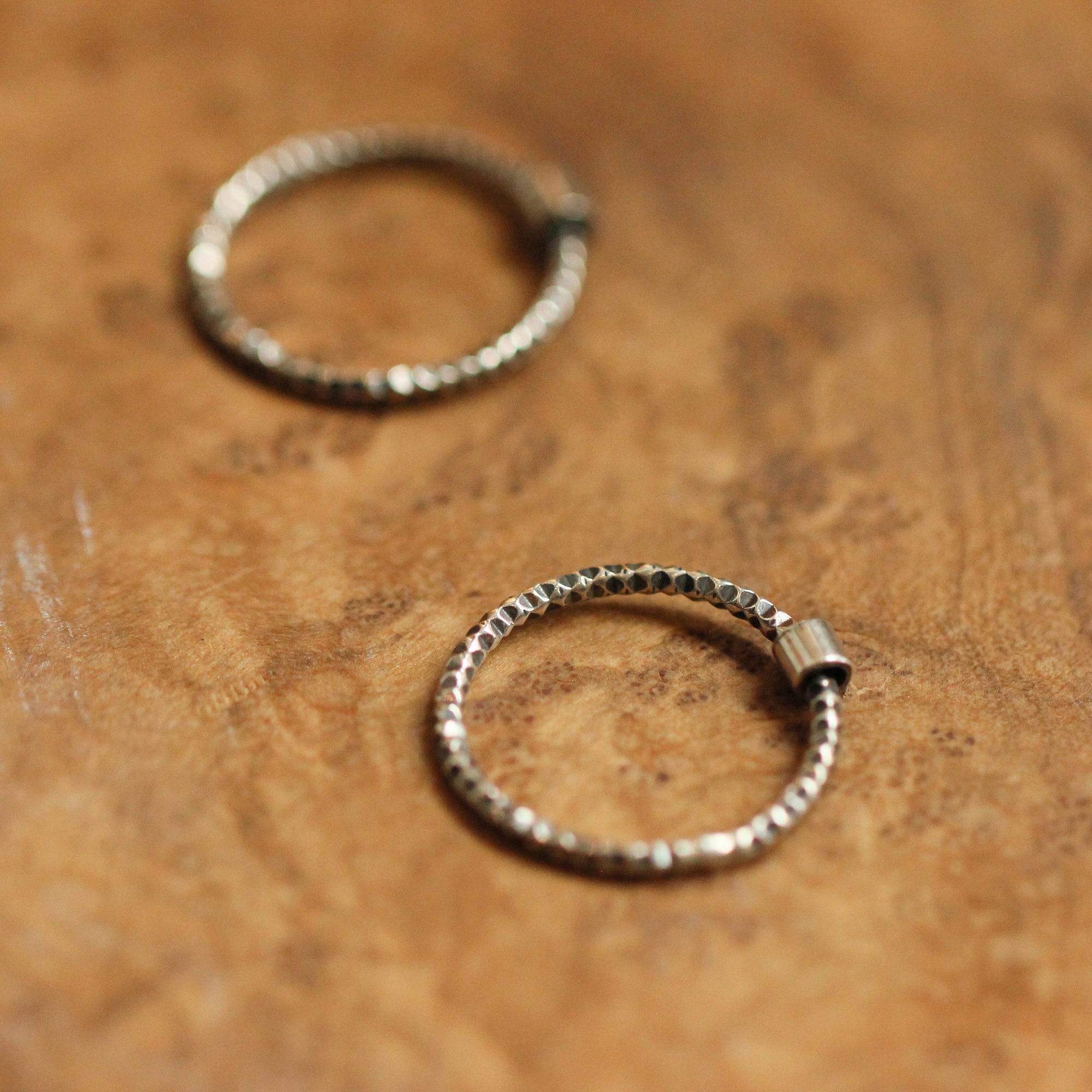 Tiny Door Knocker Posts - Sterling Silver Posts - Silversmith Earrings