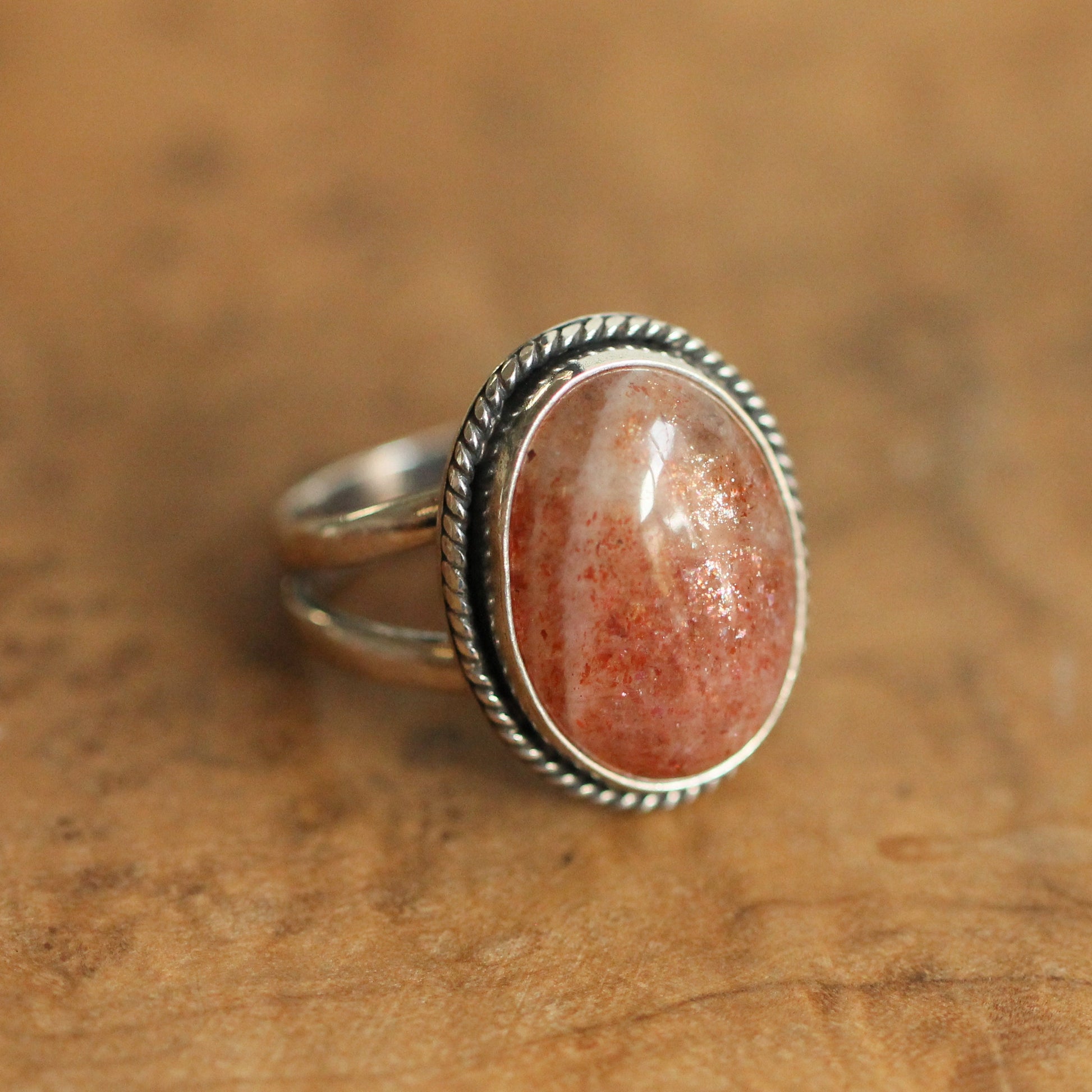 Custom Sunstone Boho Ring - .925 Sterling Silver - Choose Your Stone
