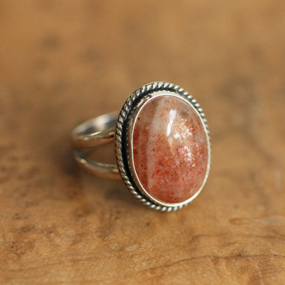 Custom Sunstone Boho Ring - .925 Sterling Silver - Choose Your Stone