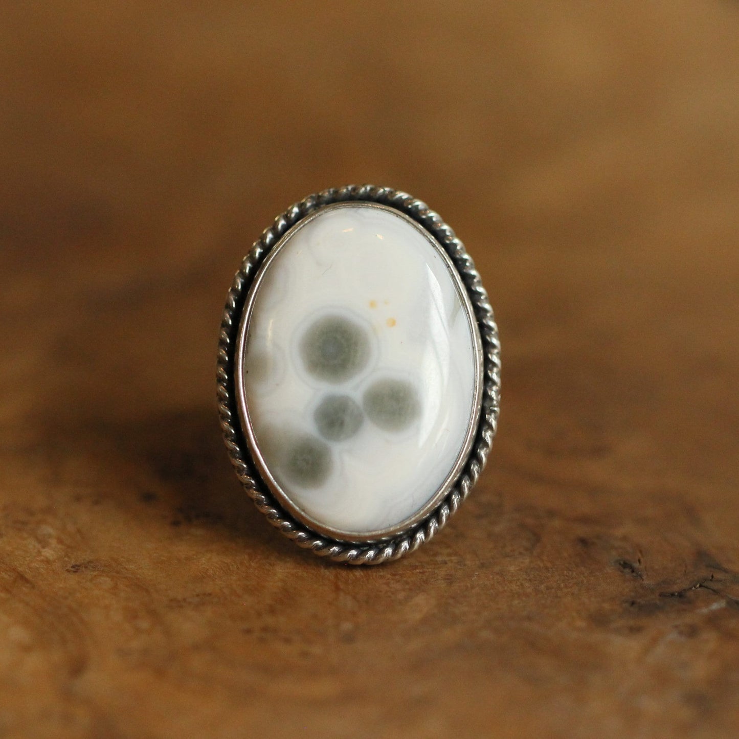 CUSTOM Ocean Jasper Boho Ring - .925 Sterling Silver - Choose your AAA Stone
