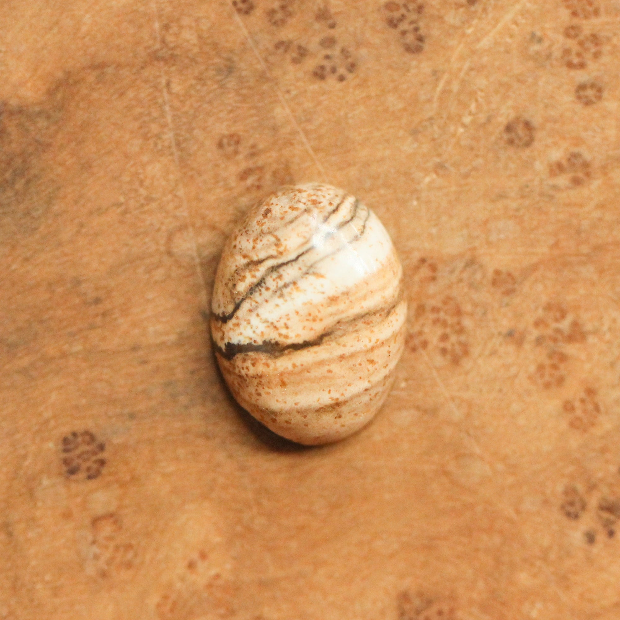 Picture Jasper Beaded Boho Ring - Picture Jasper Ring - .925 Sterling Silver - Silversmith - OOAK