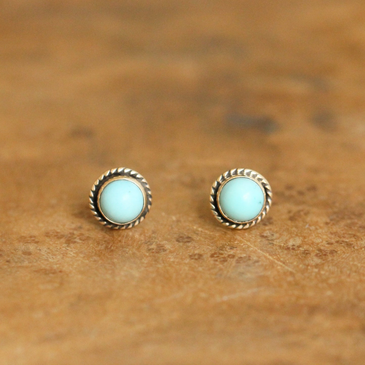 Turquoise Posts - 14K Gold Post Earrings