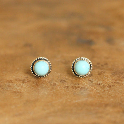 Turquoise Posts - 14K Gold Post Earrings