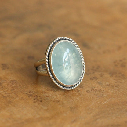 Big Morganite Boho Ring - Choose your hue - Multi-color Beryl - Sterling Silver
