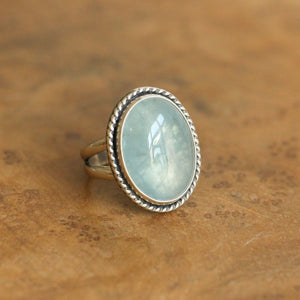 Big Morganite Ring - Morganite Boho Ring - Choose your own Stone - Beryl - Sterling Silver