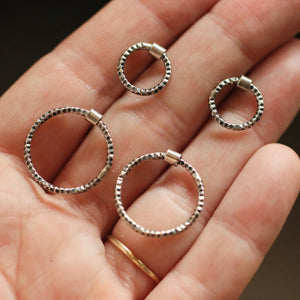 Tiny Door Knocker Posts - Sterling Silver Posts - Silversmith Earrings