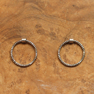 Tiny Door Knocker Posts - Sterling Silver Posts - Silversmith Earrings