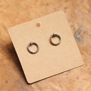 Tiny Door Knocker Posts - Sterling Silver Posts - Silversmith Earrings