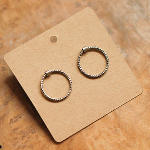 Tiny Door Knocker Posts - Sterling Silver Posts - Silversmith Earrings