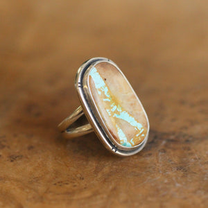 Boho Royston Ribbon Turquoise Ring - Choose Your Stone - OOAK Royston Ribbon Ring - Silversmith Ring