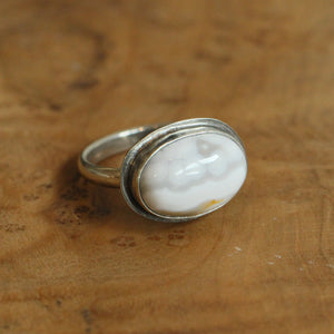 Custom Ocean Jasper Ring - East West Oval - Choose Your Stone