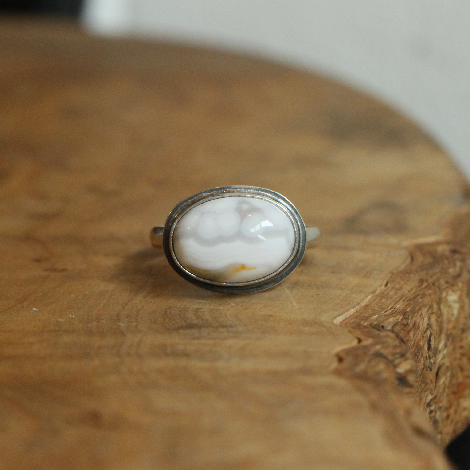 Custom Ocean Jasper Ring - East West Oval - Choose Your Stone