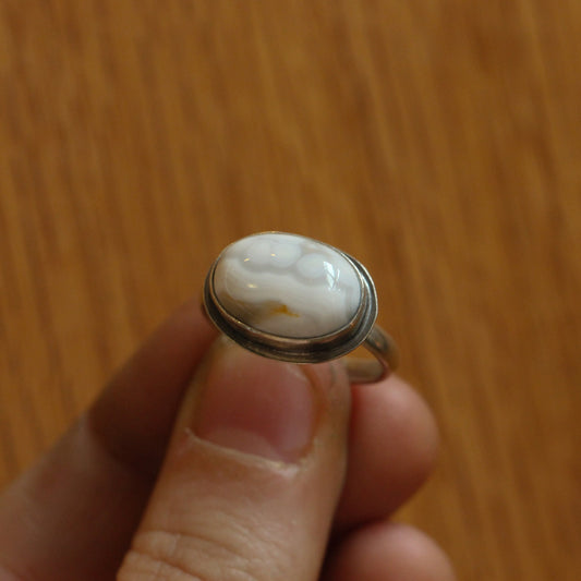 Custom Ocean Jasper Ring - East West Oval - Choose Your Stone