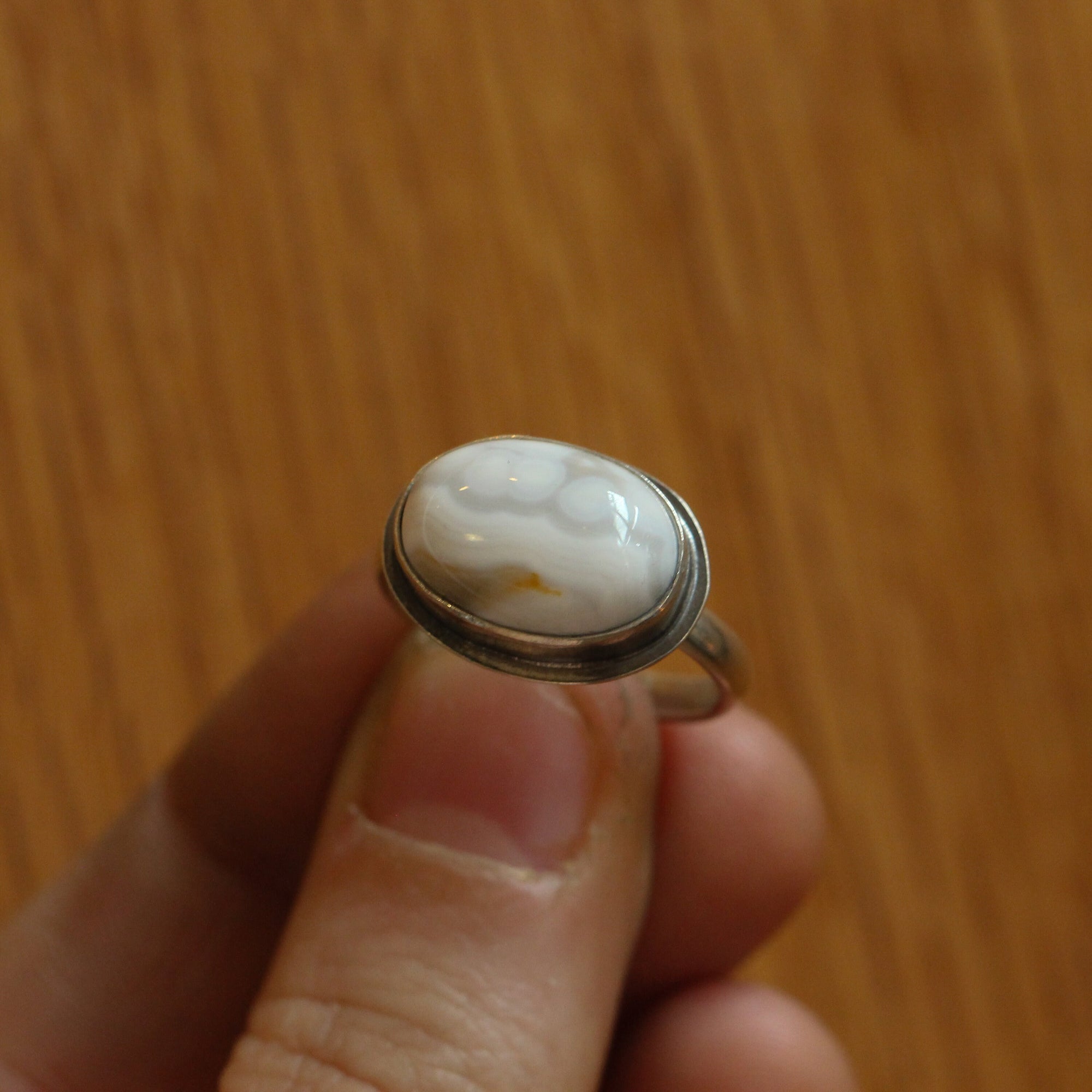 Custom Ocean Jasper Ring - East West Oval - Choose Your Stone