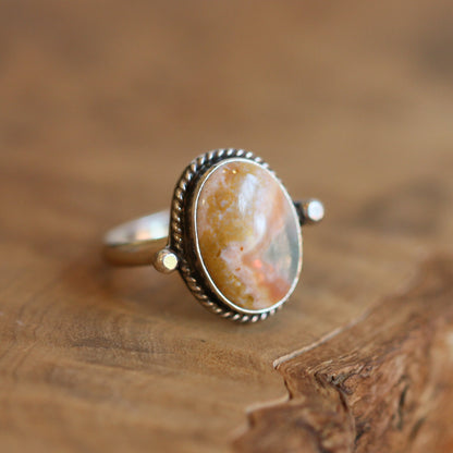 Ocean Jasper Statement Ring – Sterling Silver, Choose Your Stone