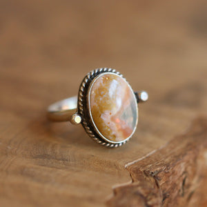 Ocean Jasper Lasso Ring - Ocean Jasper Ring - Choose your own stone - Sterling Silver Ring