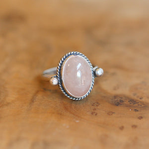 Morganite Lasso Ring - Morganite Boho Ring - Choose your own Beryl Stone - Sterling Silver