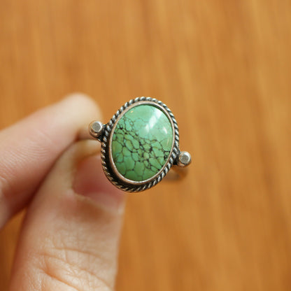 Sterling Silver Turquoise Lasso Ring – Boho Silversmith Jewelry