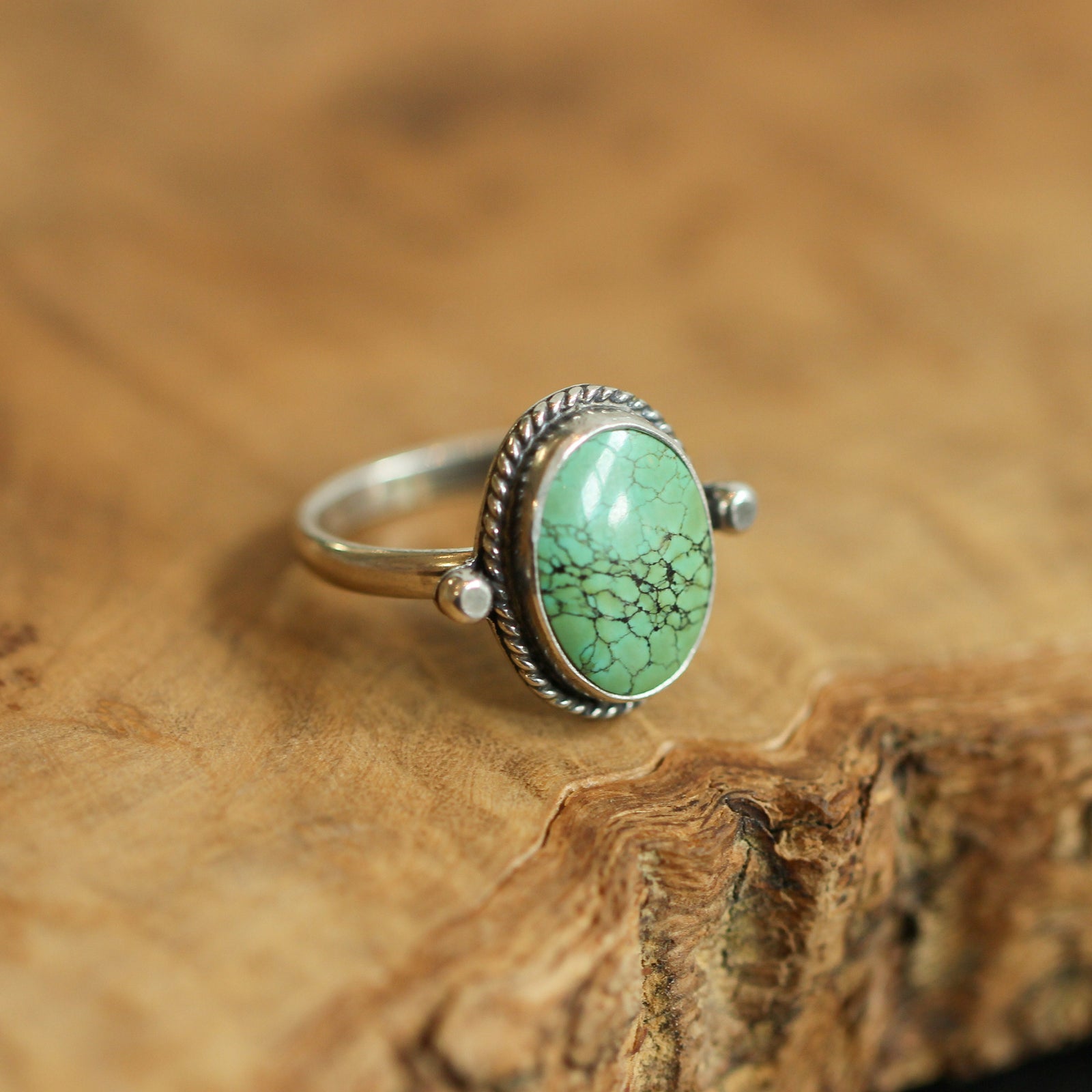 Turquoise Lasso Ring - Silversmith Turquoise Ring - Sterling Silver