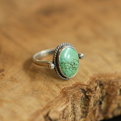 Sterling Silver Turquoise Lasso Ring – Boho Silversmith Jewelry
