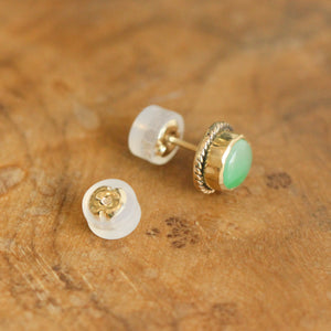 Jade Posts in 14 KT Gold
