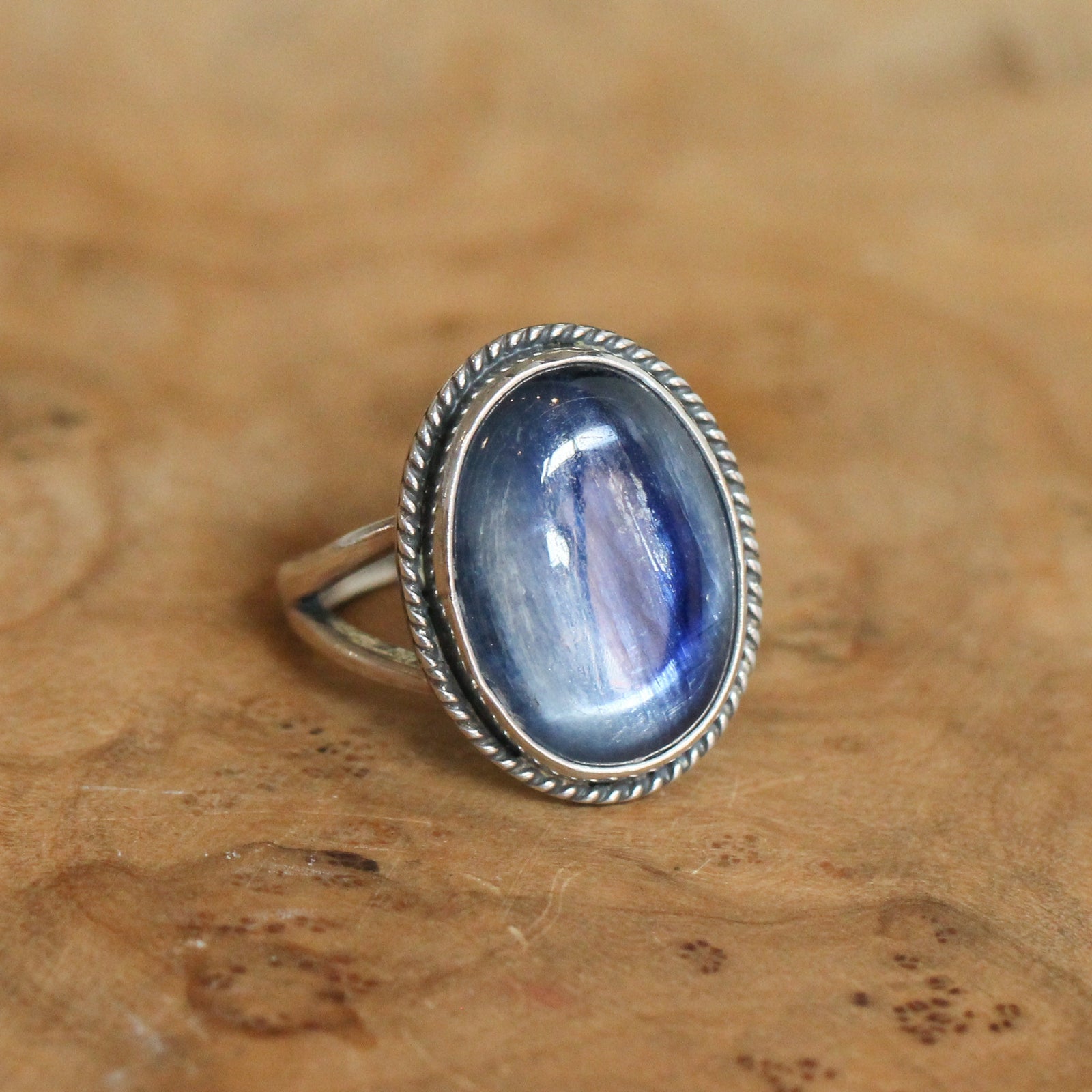 Blue Kyanite Sterling Silver Boho Ring - Size 7 – Silversmith Handmade Jewelry