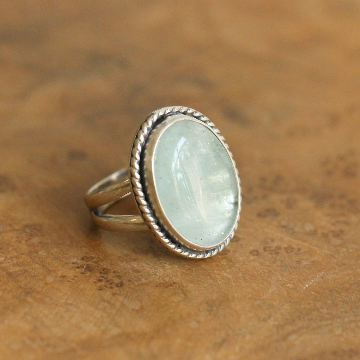 Big Morganite Boho Ring - Choose your hue - Multi-color Beryl - Sterling Silver