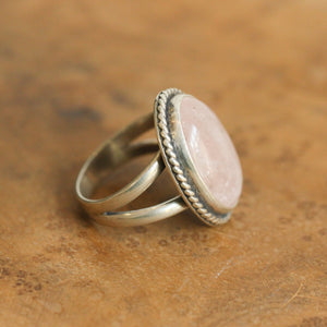 Big Morganite Boho Ring - Choose your hue - Multi-color Beryl - Sterling Silver