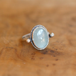 Morganite Lasso Ring - Morganite Boho Ring - Choose your own Beryl Stone - Sterling Silver