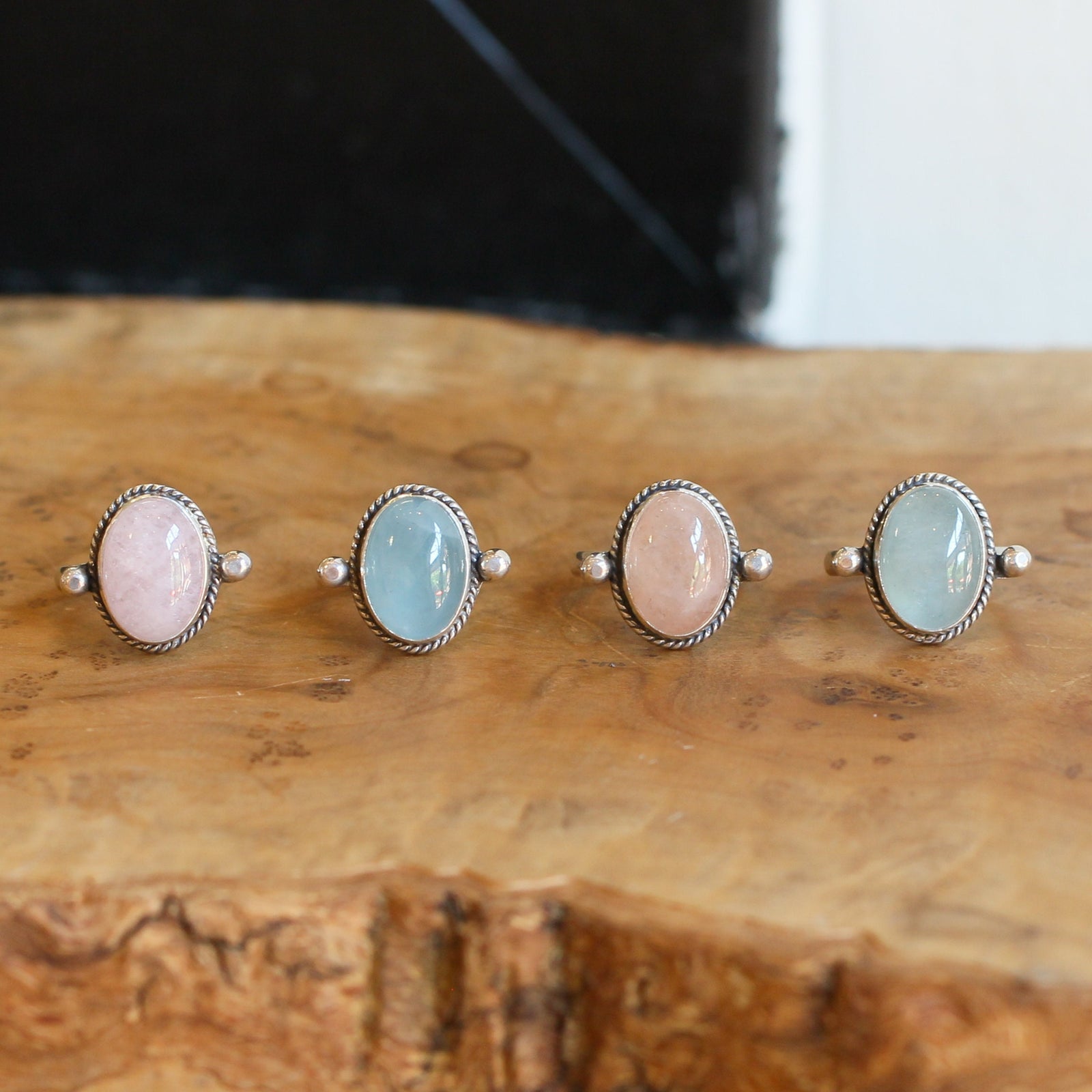 Custom Morganite Ring - Choose Your Beryl Stone - Sterling Silver