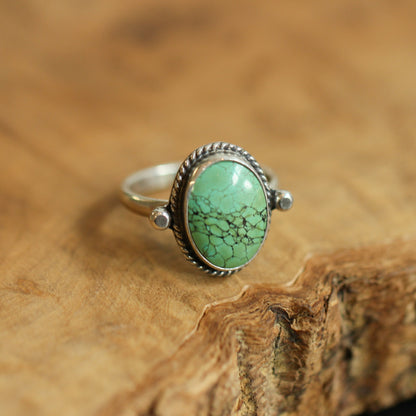 Sterling Silver Turquoise Lasso Ring – Boho Silversmith Jewelry
