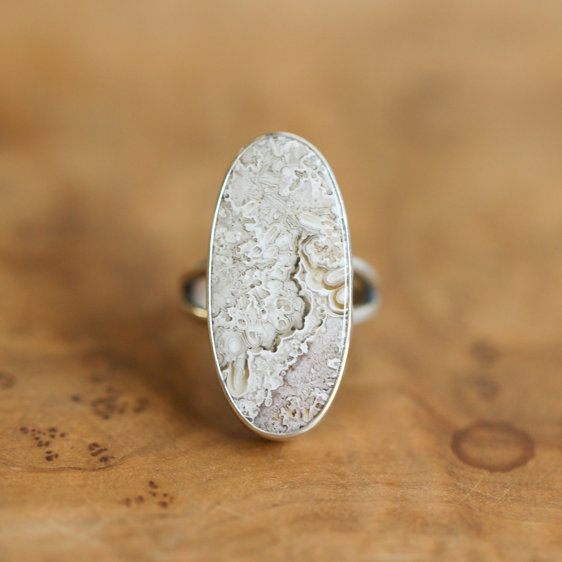 Choose Your Stone: Sterling Silver Crazy Lace Agate Ring - Silversmith Design