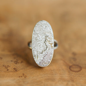Crazy Lace Agate Ring - .925 Sterling Silver - Silversmith Ring - Minimal Agate Ring